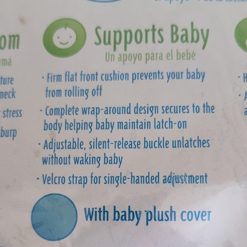 My Brest Friend Deluxe Nursing Pillow in Gray with Pocket, Adjustable Strap - Picture 4 of 16